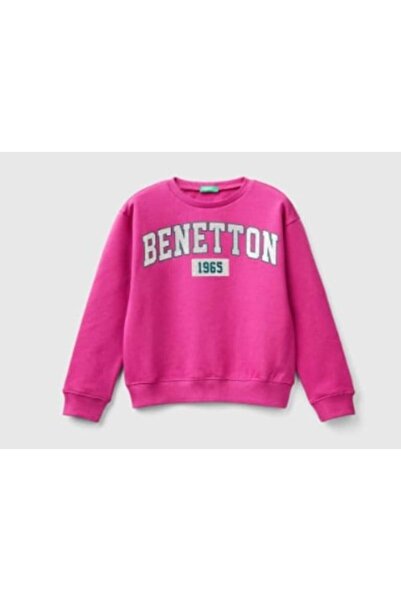 United Colors of Benetton Girl's glitter print sweatshirt gkb1010