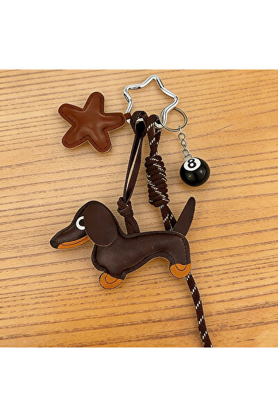 Choice1 coffee Cute Dachshund Keyring Bag Five-pointed star Pendant Ball Suit...
