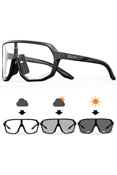 Choice Photochromic-01 SCVCN Hiking Eyewear Sports Glasses for Men MTB Bike B...