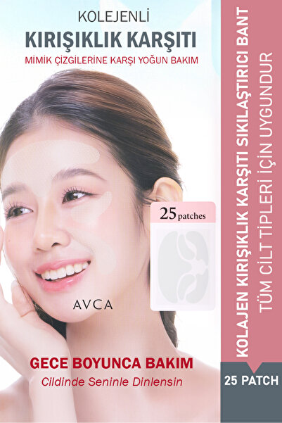AVCA Kolajen Kırışıklık Karşıtı Sıkılaştırıcı Bant 25 Patch - Collagen Infuse...