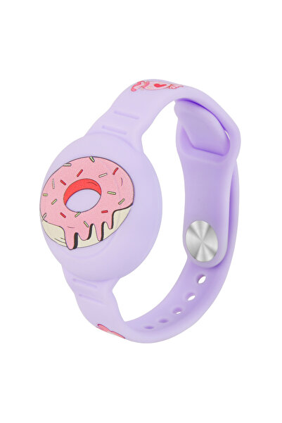 Choice1 Donut Waterproof Silicone Wrist Band Skin Case for AirTag Tracker,Ant...