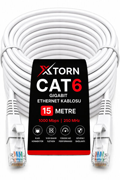 torn Cat6 Ethernet Cable 15 Meters Rj45 Lan Internet Modem Router Computer Cable