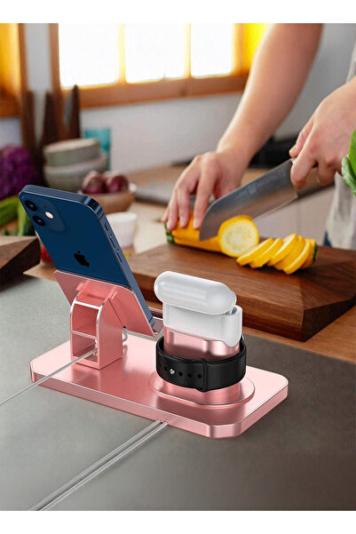 Yallabena 3-in-1 Wireless Fast Charging Stand, 360° Rotating Multi-Device Cha...