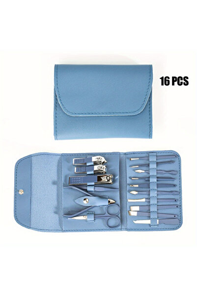 Choice1 Blue 16pcs Nail Clippers and Nail Trimming Tool Set, a Professional N...