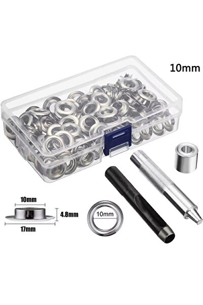 Choice1 10mm 100 Sets Grommet Kit, Size 6/10/12/14mm, With 3 Eyelet Stamping ...