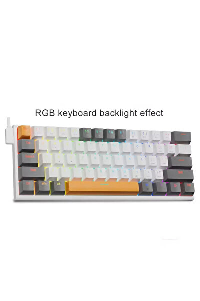 e-yooso RGB Mekanik Klavye Z11 İngilizce Q Mekanik Oyuncu Klavyesi Brown Switch