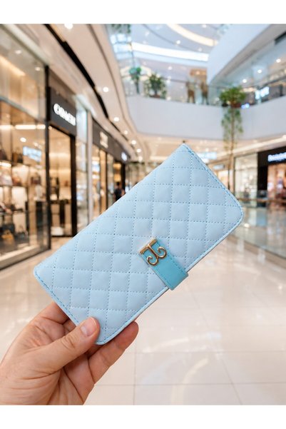 Passionis Fermuarlı Pat Detaylı Baklava Desenli Kadın Cüzdan