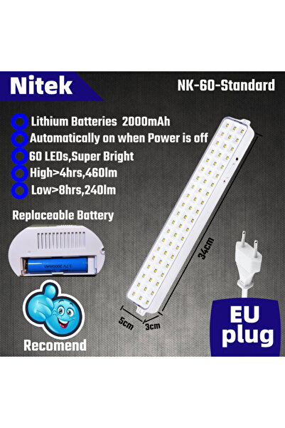 Choice 60LEDs Standard Power Outage LED Emergency Light Portable Wall-Mounted...