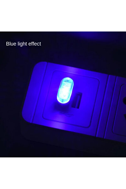 Choice Blue Light Car Mini USB LED Atmosphere Lights Car Interior Neon Decora...