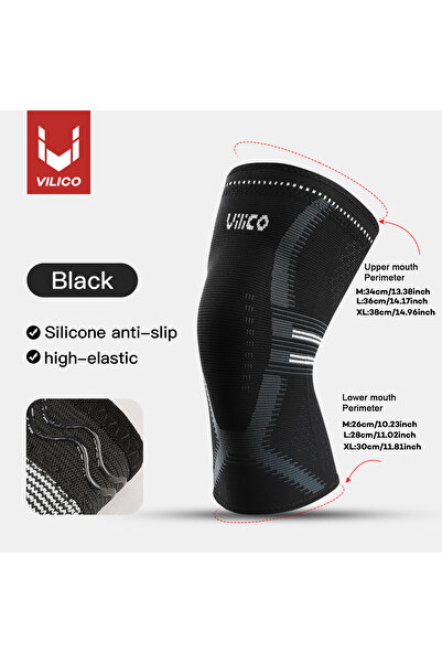 Choice19 XL black 1 Pcs Compression Knee Support Sleeve Elastic Breathable Kn...
