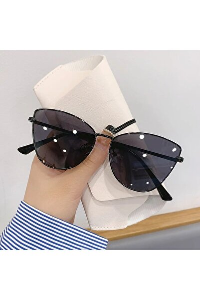 Choice Black-black New Retro Metal Small Frame Cat-eye Sunglasses Womean Styl...