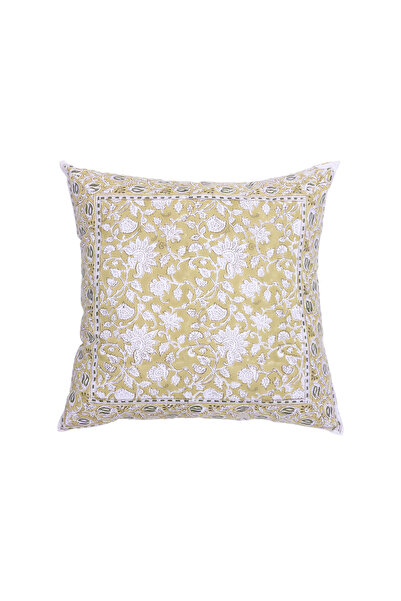 Yargıcı Pernă pătrată din țesătură de bumbac cu model floral (50x50 cm)