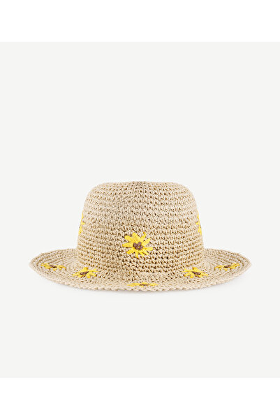 Yargıcı Daisy Embroidered Straw Hat