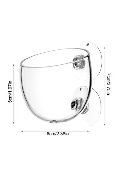 choice2 C Acrylic Aquatic Plant Cup Aquarium Fish Tank Glass Plant Pot with s...
