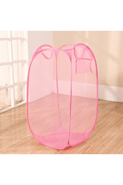 Choice1 XXL Pink Mesh breathable laundry basket, foldable large size 40 * 40 ...