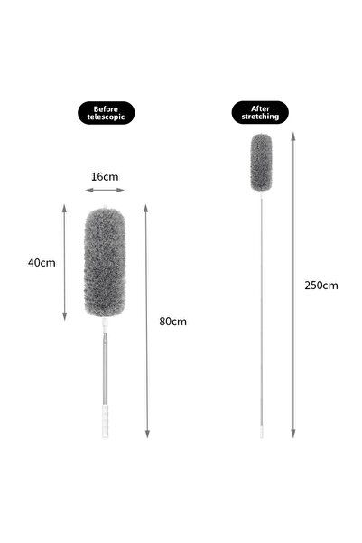 Choice 1pc 250cm-Gray Dust Dusters With Extension Pole Retractable Dust Remov...