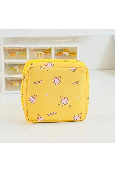 Choice Yellow Ice Cream Women Sanitary Napkin Tampon Storage Bag Portable Wat...