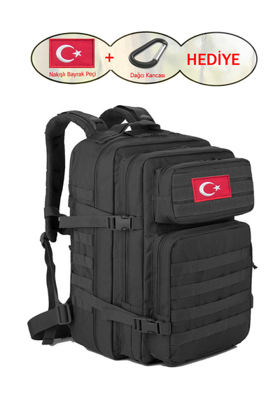 Bagworld Saraciye Askeri Taktik Büyük Sırt Çantası - Lüks Dağcı Çantası - Peç...