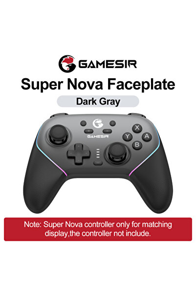 Choice لوحة وجه مغناطيسية رمادية داكنة من GameSir Super Nova مخصصة للوحات الأ...