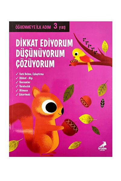 Erdem Yayınları 3 Years Old: I Pay Attention, I Think, I Solve