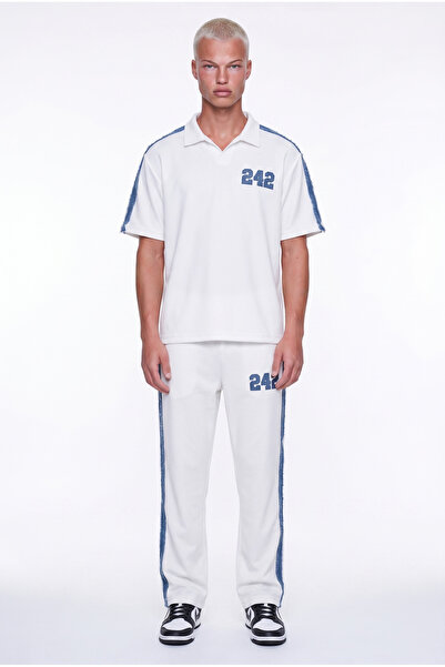 Respire Men's 242 Stripe Detailed Regular Fit Tracksuit Set Ecru