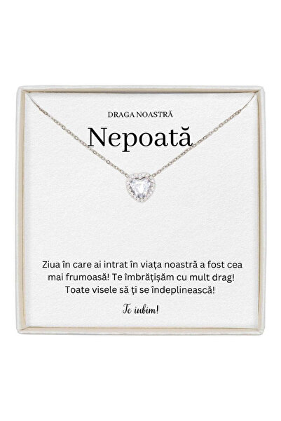 The Jewel Heart Bijuterie Forever Yours elegantă în formă de inimă, cadou emo...