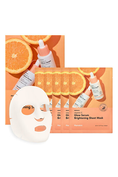 Hanskin C Vitamini Serumlu Aydınlatıcı ve Canlandırıcı Kağıt Maske 23ml 5 Adet