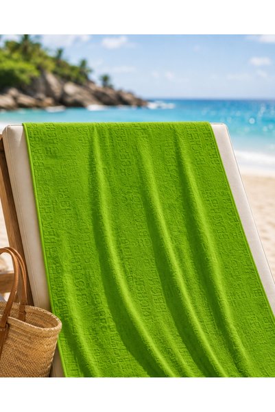 la lune home 70X150 cm Cotton Beach and Sauna Towel – Beach Patterned, Fringed, Soft Textured
