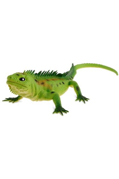 BAMI NETWORK Figurina Soparla Iguana Verde Plastic 33cm Varsta 3 Ani Plus
