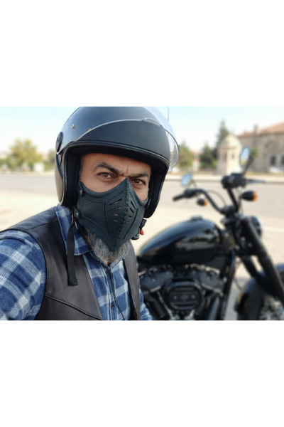 MTNdizlik Leather Motorcycle Rider Mask, Harley , Chopper, Motorcycle Leather...