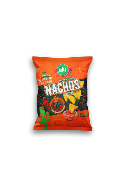 Aly BBQ Aromalı Glutensiz Nachos Cips 225 Gr