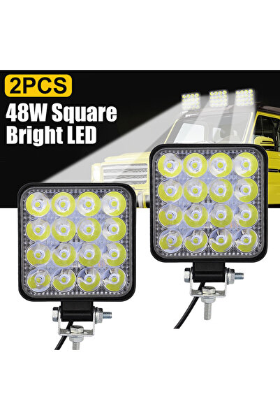 Choice 2PCS 2PCS 48W 12V 24V 48V MINI LED Fog Light Square Offroad Driving Sp...