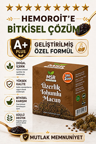 MSR BİTKİSEL DOĞAL ÜRÜNLER Üzerlik Tohumlu Hemoroid, Macunu 370g