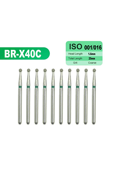 Choice5 BR-X40C ١٠ قطع من رؤوس الماس عالية السرعة لتحضير تجاويف الأسنان/تحضير...