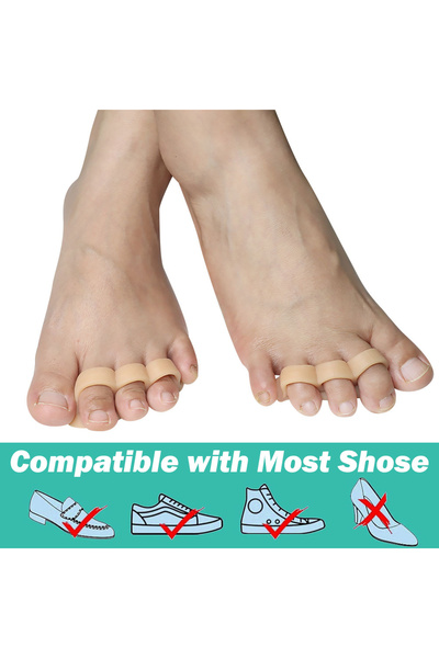 Choice4 Beige-6Pcs Pexmen 2/4/6Pcs Hammertoe Corrector Toe Straighteners with...