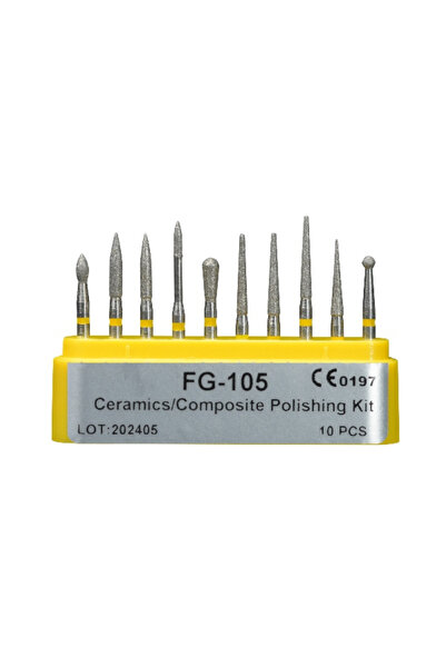 Choice12 FG105 Dental Diamond FG Burs Drills Set Dentist High Speed Handpiece...