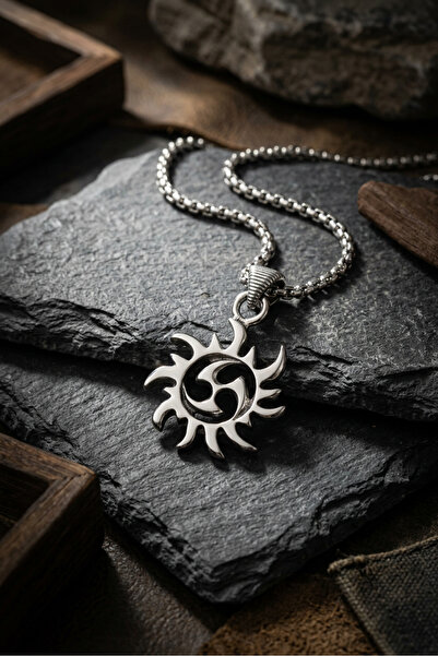 Begondio Biohazard Handcrafted Stainless Steel Chain Men's Necklace