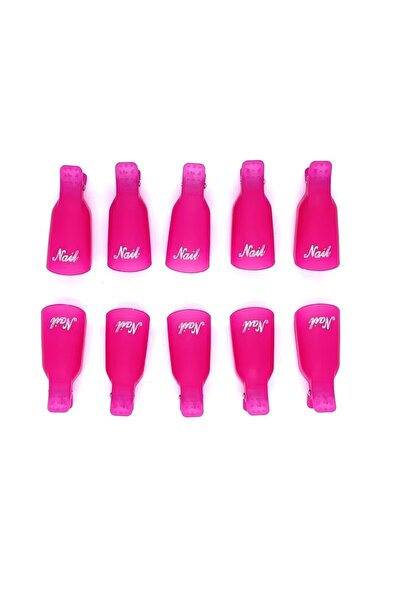 Choice1 10pcs rose red 10PcsPlastic Nail Art Soak Off Cap Clip UV Gel Polish ...