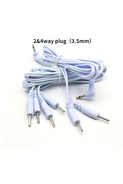 Choice 2 and 4 3.5mm 4 way 2.5/3.5mm 2 /4 Pin Electrode Cable Electrotherapy ...