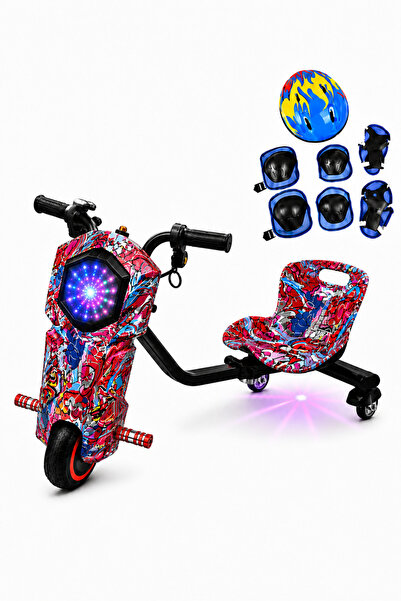 stars pearl Mini Electric Drift Scooter for Kids (6" Wheels) - 3 Speeds with ...