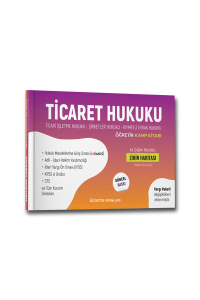 hukuk öğretir 2026 Ticaret Hukuku Adli Hakimlik - Idari Hakimlik - Hmgs - Kps...