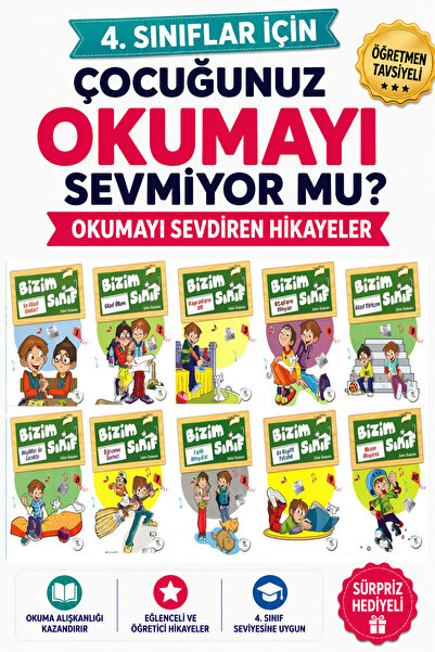 5 Renk Yayınları 4 .Sınıf Okumayı Sevdiren 10 lu Hikaye Seti -3 (64 sayfa)