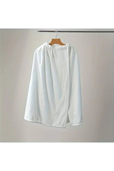 Choice1 White Microfiber Strapless Shower Skirt - Wearable Bath Towel Style S...