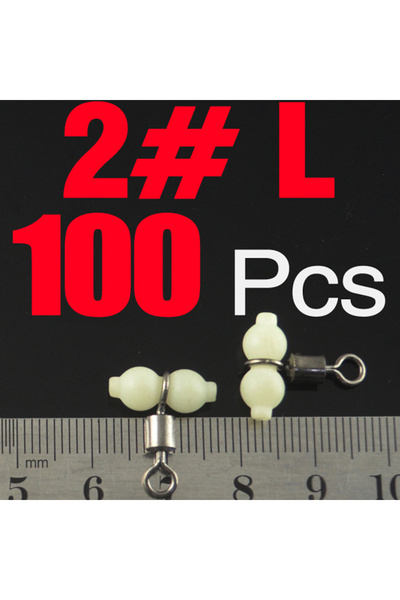 Choice L MNFT 100Pcs Luminous 3 Way Durable Fishing Swivels Sea Fishing Acces...