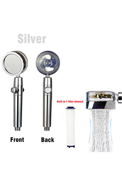 Choice1 Silver 360 Degrees Rotation Turbo Fan Shower Head High Pressure Water...