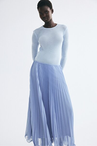 H&M Pileli İnce Etek