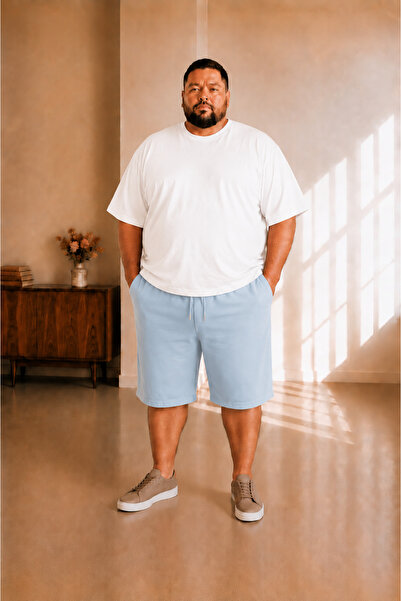 sngl tekstil Erkek Büyük Beden Kapri 3XL 4XL 5XL 6XL 7XL 8XL 9XL
