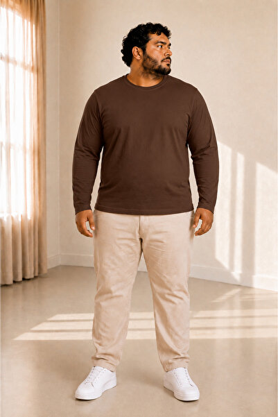 sngl tekstil Ανδρικό μπλουζάκι μεγάλου μεγέθους Oversize μακρυμάνικο 3xl 4xl ...