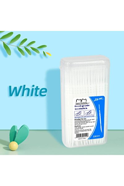 choice2 white 1 box Portable Ultra-fine Toothpicks, Disposable Family Box, Do...