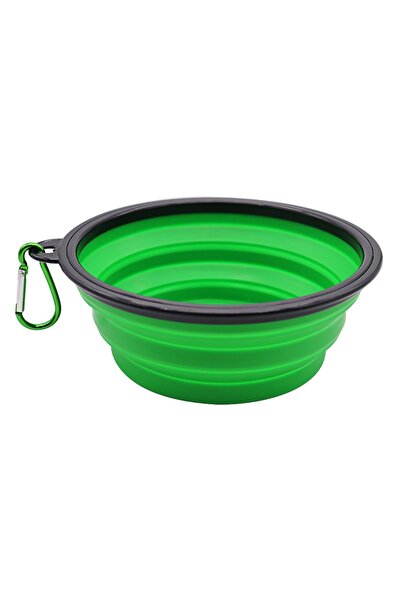 Choice28 350ML Green Durable TPR Portable Pet Food Bowl for Cats And Dogs Sil...